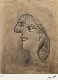毕加索     1995年作 女子侧面头像