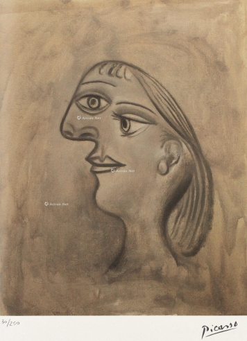 毕加索     1995年作 女子侧面头像