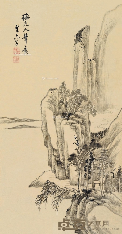 幽山小景 立轴 水墨纸本 63×33.5cm