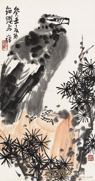 松鹰图 69×36.5cm
