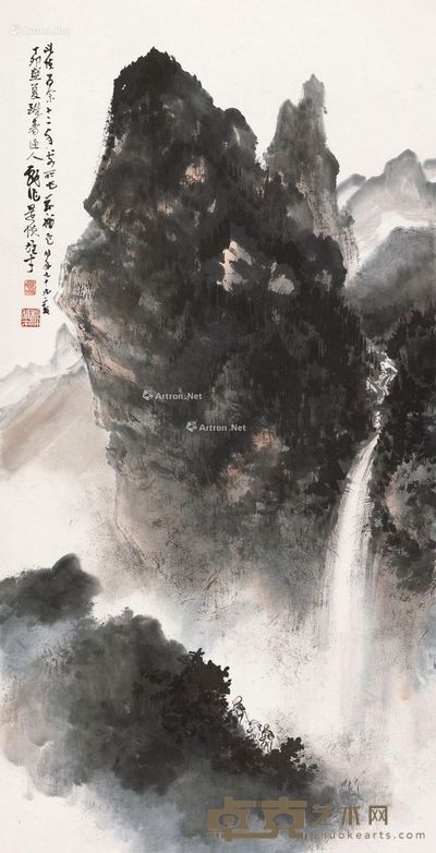 黎雄才 山行图 138×70.5cm