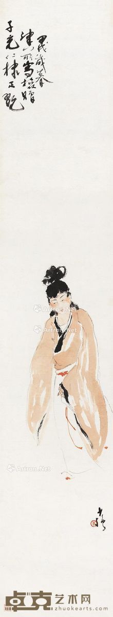 黄少强 仕女 178×32cm
