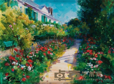 李金明     2014年作 莫奈花园的小路 30×40cm
