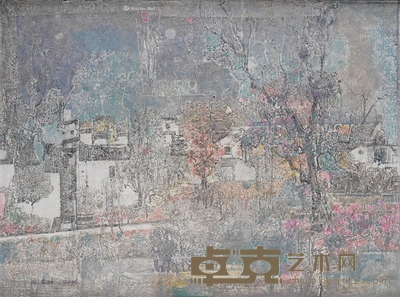 郭凯 2016年作 山里人家 60×80cm