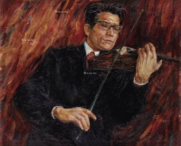 徐坚白     1980年作 小提琴家李白立