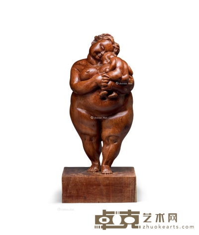许鸿飞     2014年作 温馨 木（红檀） 19.5×20×45cm