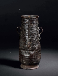 大正时期 铜土瓶形花瓶