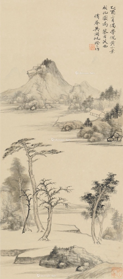 吴湖帆     乙酉（1945）年作 湖山小景