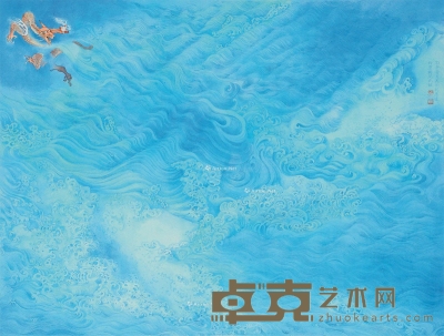 吴同利     乙未（2015）年作 海是龙世界 39×53.5cm