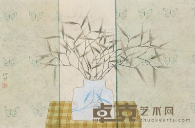 何曦 瓶竹 44×67cm
