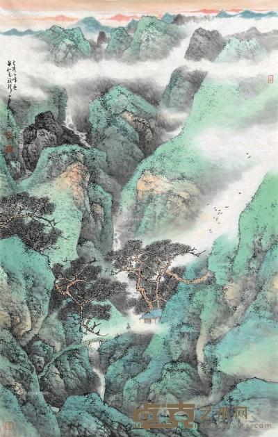 乐震文     丙申（2016）年作 观云图 95.5×61cm