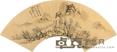 徐文铨     溪山策杖 17×54cm