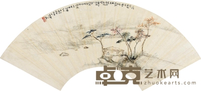 李圻 寒林觅句 17×49cm