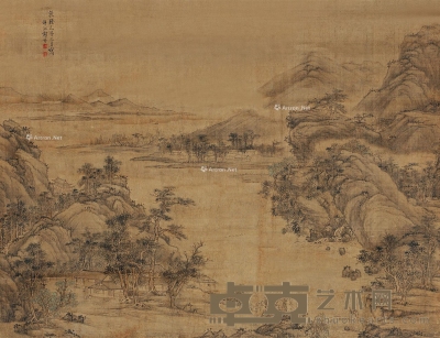 谢丹     1736年作 寒江秋色 71×92.5cm