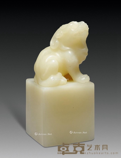 白芙蓉古兽钮章 3×3×6.6cm
