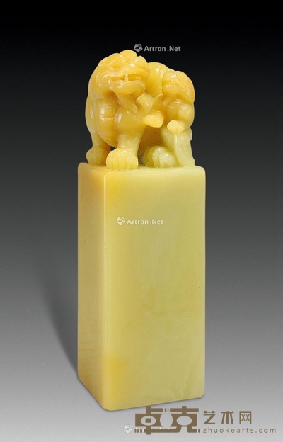 封门青双兽钮章 2.8×2.8×9.1cm