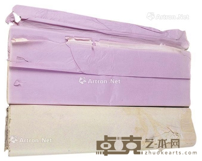 旧制色宣纸一组、洒金色宣纸 (一组) --