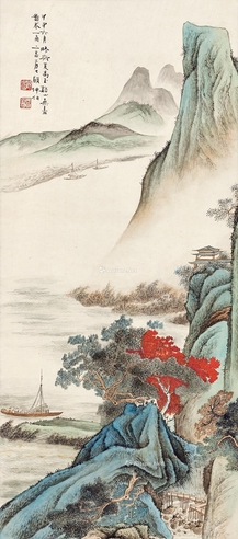 顾坤伯     溪山无尽图