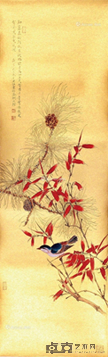 任重 花鸟 102×31cm