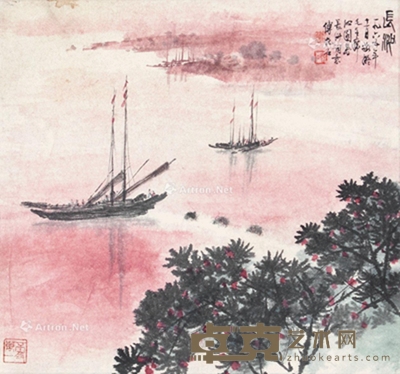 傅抱石 长沙 40×43cm