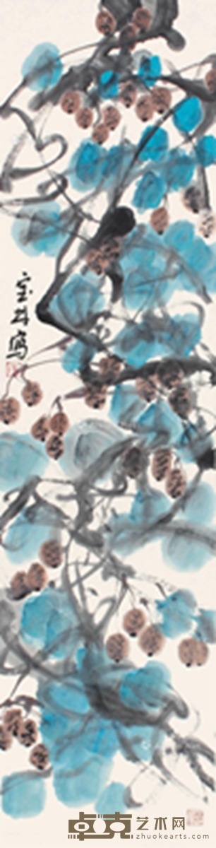 姜宝林     花卉 137×34cm