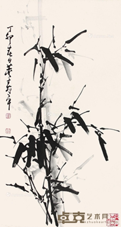 董寿平     墨竹 88×47cm