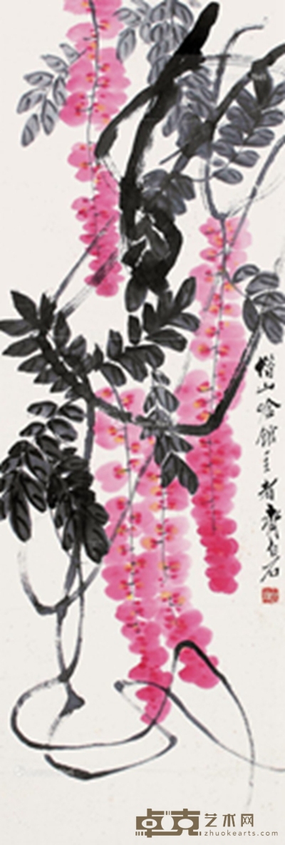 齐白石     紫藤 101×34cm