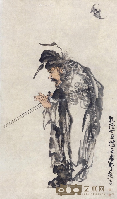 福从天降 立轴 设色纸本 126×73cm