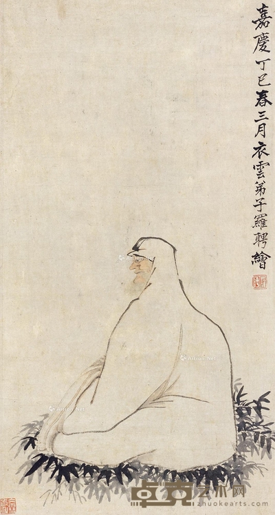 达摩 立轴 设色纸本 54×28.5cm