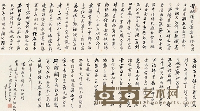 行书《销夏记》 手卷 水墨纸本 22×157cm