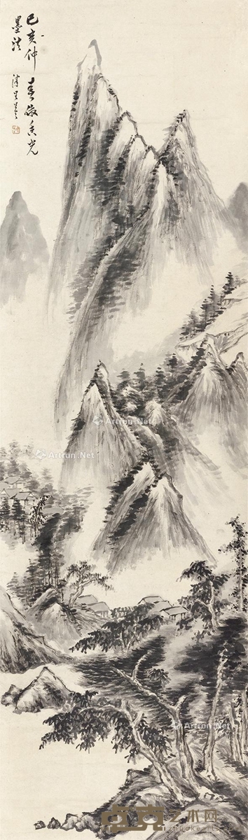山居图 立轴 水墨纸本 143.5×43.5cm