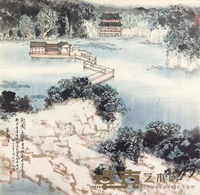 熙园 镜片 设色纸本 67.5×69cm