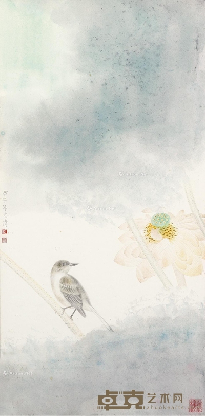 遥望 镜片 设色纸本 65×32.5cm