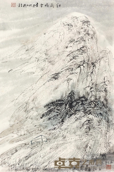 江南瑞雪 镜片 设色纸本 69×46cm