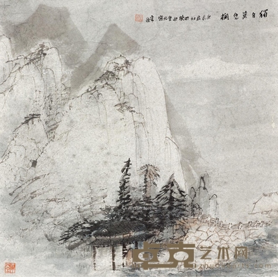 独自莫凭栏 镜片 设色纸本 67.5×68cm