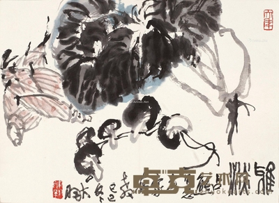 雅淡 镜片 设色纸本 41×56cm
