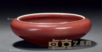 清光绪 霁红釉卧足洗 直径11.7cm