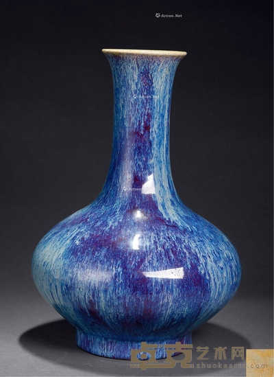 清乾隆 窑变撇口瓶 高32.5cm