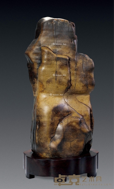 清 崂山绿石山子 高47cm;宽22cm