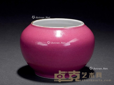 民国 胭脂红水呈 直径8.8cm