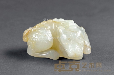 明代 玉麒麟 长5.6cm；宽2.2cm