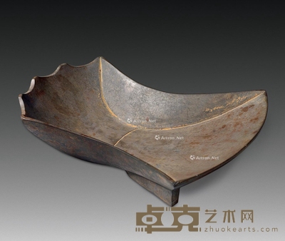 明以前 箕型端砚 长18cm；宽13cm；高4cm