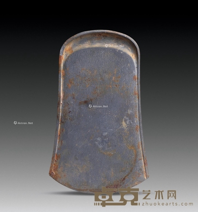 明以前 罗纹箕型砚 长15.5cm；宽9.5cm；高2cm