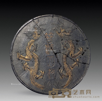 清 龙纹墨 （一方） 直径12cm