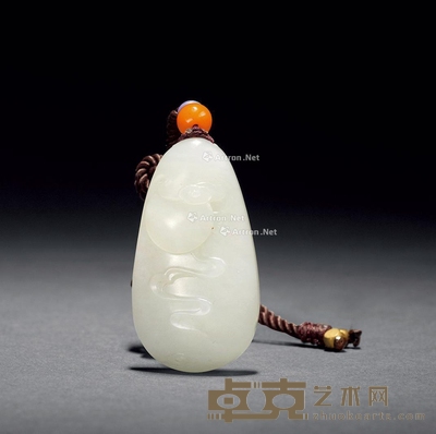 籽料云纹牌 长5.3cm；宽2.8cm