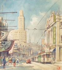潘思同     1945年作 南京路商业街