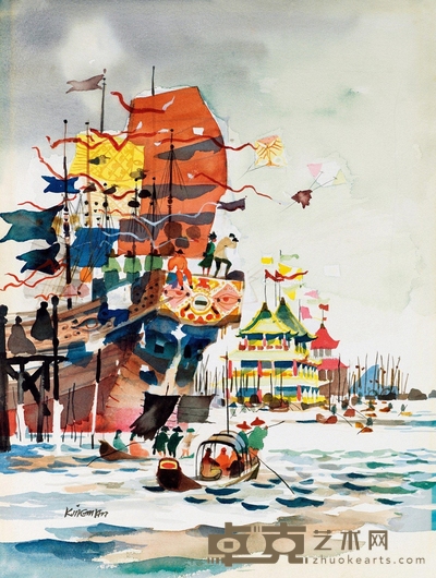 曾景文 维多利亚港 72.5×56.5cm