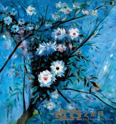 靳之林     2010年作 一树梨花压海棠 118×108cm