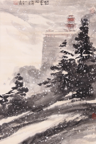 雪景立轴