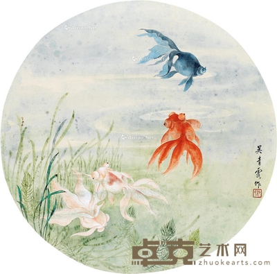 吴青霞 濠梁乐 内直径47cm